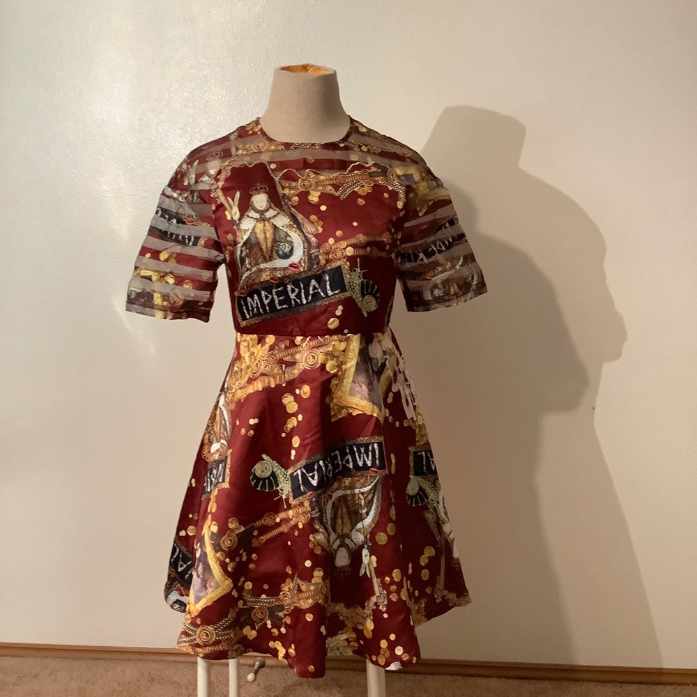 Red & Gold Dress - size S